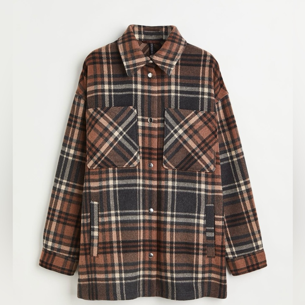 H&M Divided Jacquard Weave Shacket